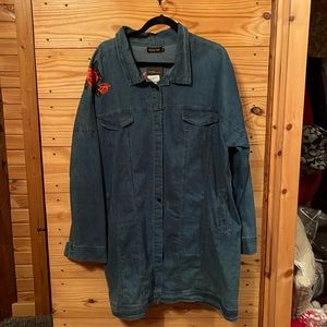 Embroidered denim jacket